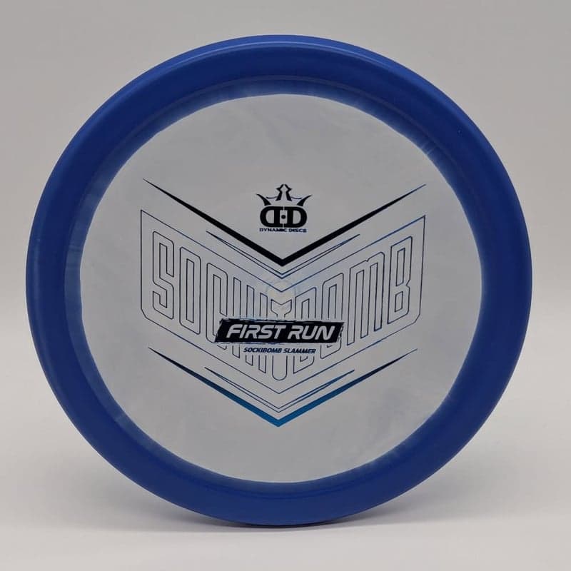 NEW Dynamic Discs First Run Sockibomb Classic Orbit Slammer Blue/White - 175g