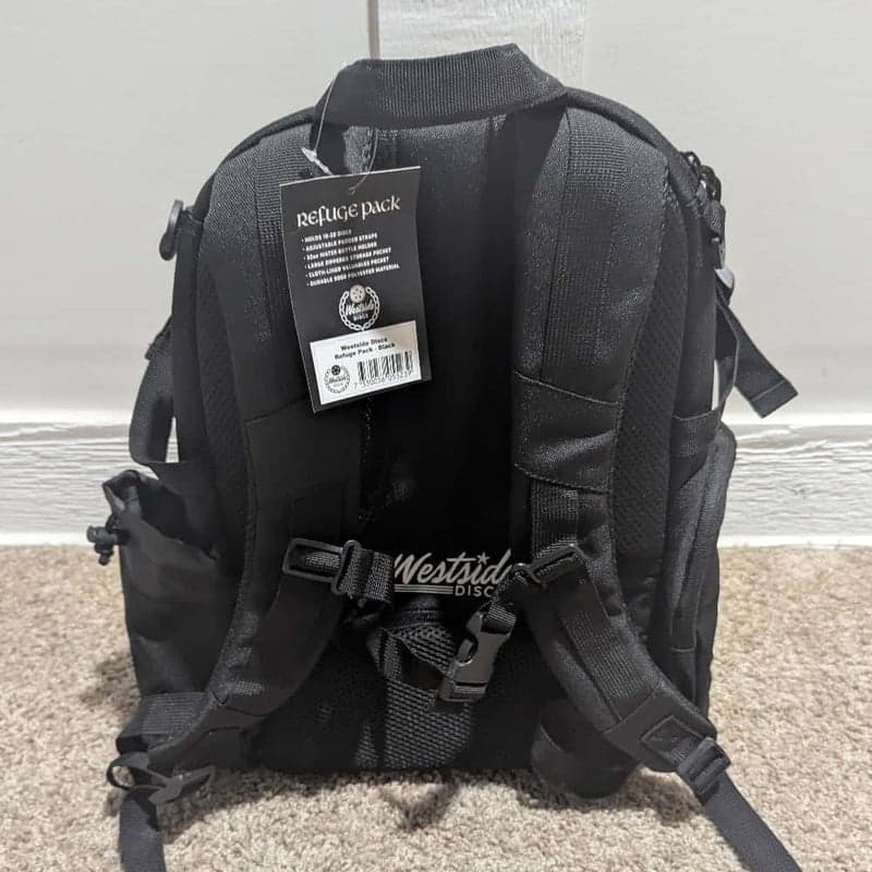 Westside Refuge Backpack Bag Black NEW - Holds 20 Discs