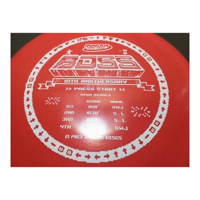new 10th anniversary Star Boss 167 grams Innova disc golf white on red