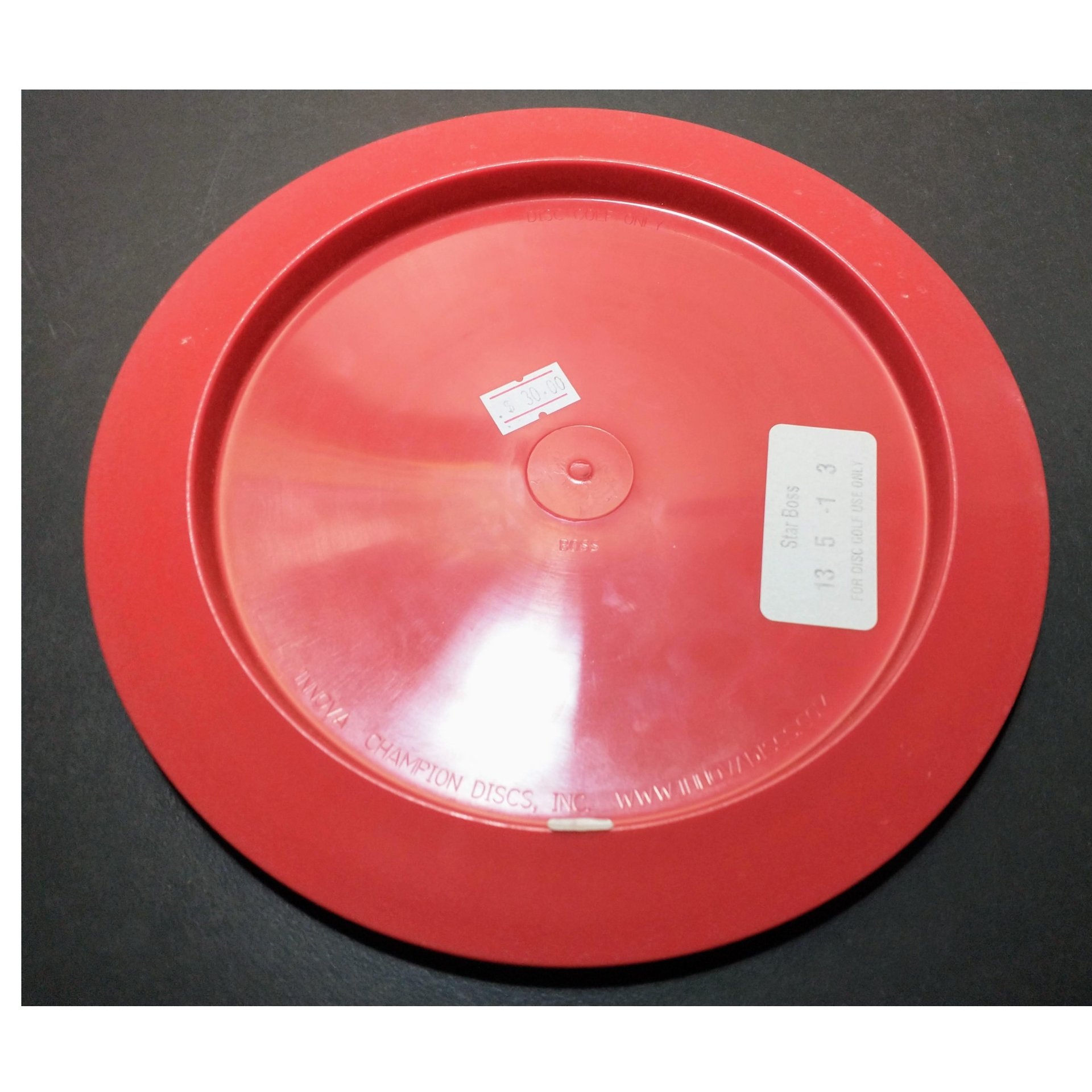 new 10th anniversary Star Boss 167 grams Innova disc golf white on red